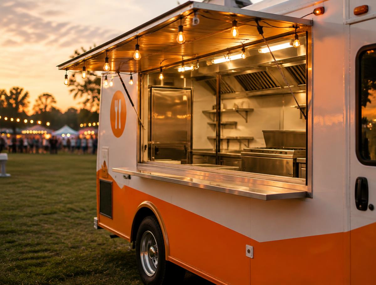 Frisklavet burger serveret fra Saray Street Foods food truck